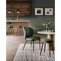 Miniatyrbild 5 av 6: Rootz 2 Barstolar Set - Skogsgröna pallar - Stålram - Formgjutet skum - PU-läder - 54cm x 54cm x 91cm - 13,6kg - 120kg Kapacitet