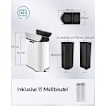 Miniatyrbillede 7 af 7: Rootz stål skraldespand - Affaldsspand - Skraldespand - Fodpedal - Cloud White-Metallic Silver - PP Plast Indvendig spand - 20L & 30L Kapacitet - 49 c
