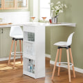 Miniatyrbild 2 av 10: Rootz justerbart barbord - Matbord - Väggmonterat bord - MDF-konstruktion - Utrymmesbesparande design - Justerbar höjd - Enkel montering - Vit - 110cm