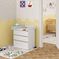Miniatyrbillede 2 af 9: Rootz 2-i-1 puslebord - Vuggekommode - Opbevaringsenhed - Komfortabel højde - Sikkert design - Rigelig opbevaring - 80 cm x 48 cm x 78 cm