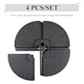 Miniatyrbillede 6 af 11: Rootz Paraply Stand - Paraply Base - Paraply Weight Base - Transportabel Paraply Base - 48 cm x 48 cm x 8 cm
