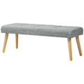 Miniatyrbillede 1 af 10: Rootz Sengebænk - Polstret bænk - Vinduessæde - Tyk polstring - Imiteret linned - Gummi træben - 120cm x 41cm x 43cm