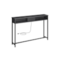Miniatyrbillede 1 af 8: Rootz hjemmekontor - Skrivebord - Computerbord - Spånplade og stål - 25 cm x 120 cm x 81,1 cm - Antracitgrå-blæk Sort - 10,7 kg