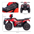 Miniatyrbillede 3 af 5: Rootz Elektrisk Quad til børn - Max. 4 Km/t - Fra 3 år - LED Forlygte - Musikforbindelse - Sort + Rød - 88 x 45 x 50 cm