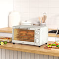 Pikkukuva 8 / 11: Rootz 9l mini -uuni - Compact Las Gasast Uun - Säädettävä lämpö - tilaa säästävä ruostumaton teräs - 35 cm x 24,6 cm x 20cm valkoinen