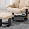 Pikkukuva 4 / 6: Rootz Hierontatuoli - Rentoutustuoli, jossa kallistustoiminto - Tv-tuoli - Lepotuoli - Ergonominen tuoli - Nojatuoli jakkaralla - Beige - 76 x 80 x 10