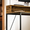 Pikkukuva 8 / 10: Rootz Computer Table - Pöytä Monitor Alue - Home Office Desk - USB & Type -C -yhteydet - 100L x 50b x 90,5h cm - maalaismainen ruskea