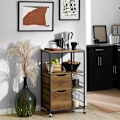 Miniatyrbild 3 av 7: Rootz köksvagn - Serveringsvagn - Multifunktionsskåp - 3 hyllor, 3 stora lådor, mobil med bromsar - 53cm x 89cm x 37cm