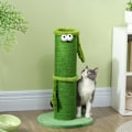 Miniatyrbillede 2 af 9: Rootz Cat Scratching Post - Kitty Scratcher - Feline Tree - Sisal Rope - Interaktivt legetøj - 39,5 cm x 63 cm - Grøn - Spånplade og polyester