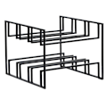 Miniatyrbild 7 av 7: Rootz vinflaskhållare för 6 flaskor 29x21x25 cm vinställ svart metall - Flaskhållare Iron Modern - Vinställ vinhållare bord kök