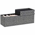 Miniatyrbillede 10 af 11: Rootz fodskammelagring Ottoman - sammenfoldelig bænk - sædebryst - blød polstring - 110 cm x 38 cm x 38 cm - Dual 61L rum - Grå