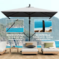 Miniatyrbillede 4 af 10: Rootz Ø260 cm parasol - paraply - Solskygge - UV -beskyttelse - 295 cm x 250 cm x 235 cm