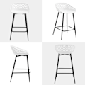 Miniatyrbild 8 av 8: Rootz Hollow Back Barpall Set - Counter Chair - High Back Chair - PP Material - Ergonomisk design - 47cm x 84cm x 48,5cm