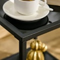 Miniatyrbillede 4 af 6: Rootz Lille sidebord med opbevaring - Sofabord - Stuebord - Justerbare fødder - 40cm x 40cm x 50cm