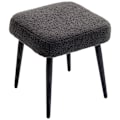 Miniatyrbillede 1 af 10: Rootz skammel - Fodstøtte - Osmannisk - Cashmere-look stof - Accent Stol - 42cm x 42cm x 47cm - Mørkegrå - Stålben - 10cm Pude