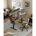Miniatyrbillede 2 af 4: Rootz elektrisk stående skrivebord - Justerbart skrivebord - Sit Stand-skrivebord - Pladsbesparende design - 60 cm x 140 cm x (72-120) cm - Spånplade