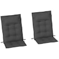 Miniatyrbillede 10 af 10: Rootz 2 stykker Sun Lounger Set - Garden Lounger Puder - polstrede puder - Vandafvisende, fade -resistent - 50x116x5 cm - Grå