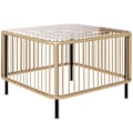 Pikkukuva 10 / 10: Rootz Poly Rattan -puutarhapöytä - Säänkestävä sivupöytä - Neljännespöytä - Kestävä muotoilu - 65 cm x 65cm x 43cm