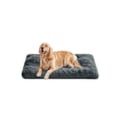 Miniatyrbillede 1 af 6: Rootz mørkegrå hundeseng - kæledyrsmåtte - polstret seng - PV plysmateriale - PP-fyld - gummiknopper stof - 122 cm x 74 cm - 10 cm tykkelse - letvægts