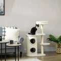 Miniatyrbild 5 av 7: Rootz skrapstolpe - med skrapfat - 1 kattsäng och kattleksak - off-white - 59 cm x 35 cm x 100 cm