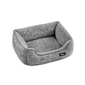 Miniatyrbillede 1 af 8: Rootz lysegrå hundeseng - kæledyrsseng - polstret måtte - imiteret linned - plys - PP polstring - skridsikkert stof - 60 cm x 50 cm x 21 cm