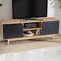 Miniatyrbillede 2 af 6: Rootz Lowboard 150 cm TV-skab - Underholdningsenhed - Mediekonsol - Moderne design - Kontrasterende farver - Rummelig opbevaring - 150 cm x 55 cm x 40