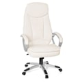 Miniatyrbillede 1 af 5: Rootz Højt Ryglæn Kontorstol - Executive Chair - Skrivebordsstol - Lændestøtte - Blød polstring - 100 % polyurethan - 67cm x 58cm x 128cm
