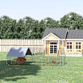 Miniatyrbild 6 av 7: Rootz Chicken Coop - Ankhus - Hönsfjäderfähus - Kycklingbur - Kaninbur - Silver - 3 x 4 x 2m