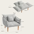 Miniatyrbillede 3 af 11: Rootz 2 i 1 justerbar loungestol - gulvstol - polstret stol - optimal komfort - 75W x 68d x 78H cm, 130W x 120d x 40H cm