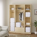 Miniatyrbillede 2 af 8: Rootz Garderobe - Skab - Opbevaringsenhed - Tøjorganisering - Reolsystem - Skab - Hvid - 96x30x96cm