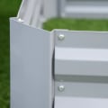 Pikkukuva 5 / 7: Rootz-istutuslaatikko - 2 kpl sarja - Avopohjainen kukkalaatikko - Teräsrunko - Harmaa - 2 x 100 x 100 x 30 cm