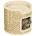 Pikkukuva 9 / 9: Rootz Cat Tower Barrel - Raaputustolppa - Raapimispuu - Lastulevy - Sisalköysi - 38cm x 37cm - Khaki+beige
