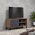 Pikkukuva 3 / 6: Rootz TV Lowboard - Television Stand - Media Console - Entertainment Center - TV Cabinet - Display Unit - Storage Shelf - Oak Kraft Gold/Graphite - 12