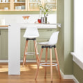 Miniatyrbild 4 av 10: Rootz justerbart barbord - Matbord - Väggmonterat bord - MDF-konstruktion - Utrymmesbesparande design - Justerbar höjd - Enkel montering - Vit - 110cm