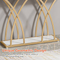 Miniatyrbillede 6 af 7: Rootz Chic Gold Konsolbord - Gangbord - Sofabord - Luksuriøst design -140cm L x 30cm B x 80cm H