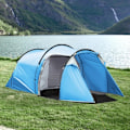 Miniatyrbillede 2 af 10: Rootz Campingtelt - Pop-up telt - Forværelse - Transporttaske - Soveplads - Vandtæt - Bæretaske - Polyester - Glasfiber - Lyseblå - 426L x 206W x 154H