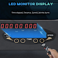 Miniatyrbillede 4 af 11: Rootz Løbebånd - Elektrisk Løbebånd - Elektrisk Løbebånd Med LCD Display - Sammenfoldelig fitnessmaskine - Stål - Sort - 105 x 56 x 108,5 cm