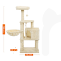 Miniatyrbillede 6 af 9: Rootz 138 cm Kattekradsestolpe - Kradsetræ - Feline Tower - Beige - 55cm x 40cm x 138cm