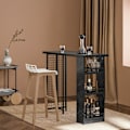 Pikkukuva 2 / 8: Rootz Modern Baaripöytä - Keittiöpöytä - Ruokapöytä - Tukeva MDF- ja metallirunko - Säädettävät jalat - Tilava säilytystila - 120cm x 105cm x 50cm