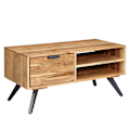 Miniatyrbillede 1 af 2: Rootz Sofabord - Massivt træ - Acacia - Opbevaringsplads - Bord - 95 x 45 - Brun - Sort