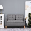 Miniatyrbillede 9 af 9: Rootz Sofa - 2-personers - Dobbelt sovesofa - Grå - 111 x 62 x 78 cm