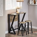 Miniatyrbild 4 av 9: Rootz 5-delade matsalsset - Fällbart bord med 4 stolar - Kompakt matsalsset - Justerbar bordsstorlek - Platssnål design - MDF-fanerskiva - Metallram -