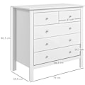 Miniatyrbillede 3 af 7: Rootz kommode - Skænk - Lydsvag åbning/lukning - Anti-tip - Spånplade - Hvid - 79 x 39,5 x 80,5 cm