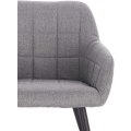 Miniatyrbillede 7 af 7: Rootz Sæt med 6 polstrede spisestuestole - Lænestole - Komfortstole - Ergonomisk design - Holdbar konstruktion - Alsidig stil - 43cm x 55cm x 81cm