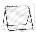 Miniatyrbild 3 av 7: Rootz Rebounder - Football Rebounder - Kickback Goal Rebound Wall Net - Metallrör + PE-tyg - Svart - 96 x 80 x 96 cm