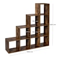 Miniatyrbillede 6 af 7: Rootz reol - 10 rum - Arkivskab - Skab - Skabe - Træ - Brun - Industriel - 129,5 x 30,5 cm