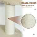 Miniatyrbillede 7 af 11: Rootz Cat Tree - beige, kaffe - klasse E1 spånplade, plys, jute - 24 cm x 16,14 cm x 37,8 cm