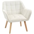 Miniatyrbillede 1 af 10: Rootz Scandinavian Style Lounge Chair - Læsestol - Fløjlspolstret stol - Moderne Design - Tyk polstring - 67cm x 61,5cm x 71cm