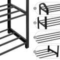 Miniatyrbillede 5 af 8: Rootz Skostativ - Fodtøjsstativ - Skoopbevaring - Skoopbevaring - Skohylde - Skoholder - Fodtøjsskærm - Sort - 79x19,5x45cm