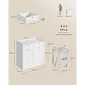 Miniatyrbillede 6 af 6: Rootz badeværelsesskab med vasketøjskurve - Organizerskab - Opbevaringsskuffesystem - MDF - Polyesterstof - 40 cm x 78,9 cm x 80,2 cm